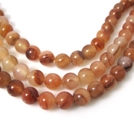 Wholesale Peach Aventurine - Natural Stone - Smooth Round Beads -6mm (sold per strand) 