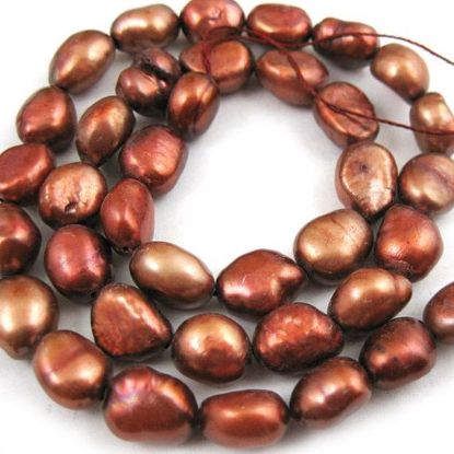 Wholesale Brown Freshwater Pearl Nuggets, 9-10mm - June Birthstone (Sold Per Strand)