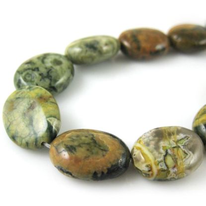 Wholesale Jasper Beads - 15x12mm Smooth Oval (Sold Per Strand)