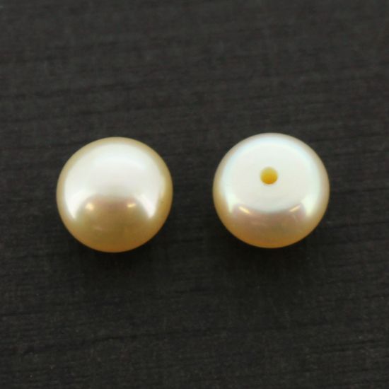 Wholesale Cream Freshwater Button Pearls 6-6.5mm - June Birthstone (Sold Per Pair)