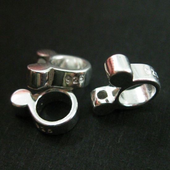 Wholesale 925 Sterling Silver Mouse Ears Charm Bead - 9mm (1 pc)
