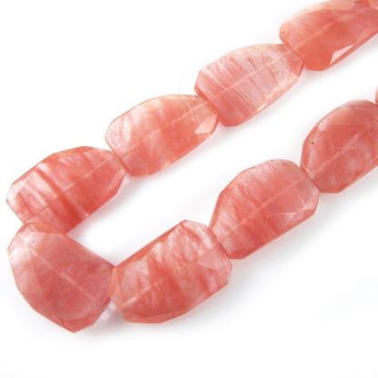 Wholesale Cherry Quartz Beads - 30x20mm Faceted Rectangular Shape (Sold Per Strand)