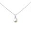 Wholesale 14K White Gold Simple White Teardrop Freshwater Pearl Necklace 