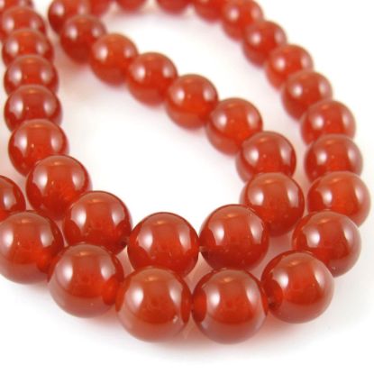 Wholesale Red Brown Jade Beads - 8mm Smooth Round (Sold Per Strand)