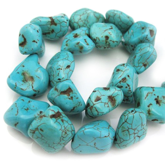Wholesale Blue Howlite Beads - Freeform Shape (sold per strand)