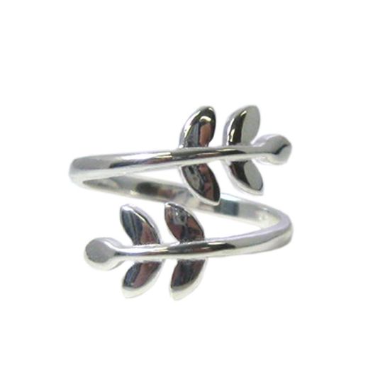 Wholesale 925 Sterling Silver Branch and Leaves Ring  - Adjustable (1 piece)