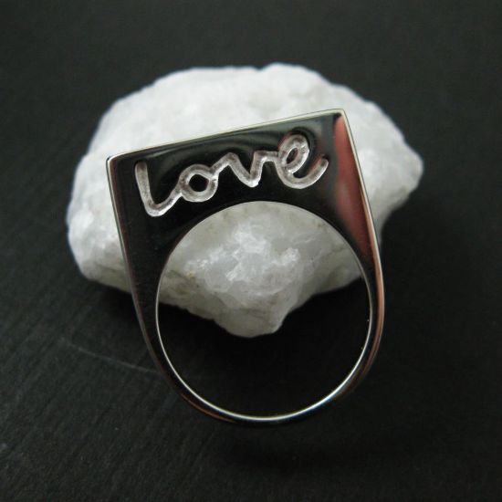 Wholesale 925 Sterling Silver Love in Script Ring (1 piece)