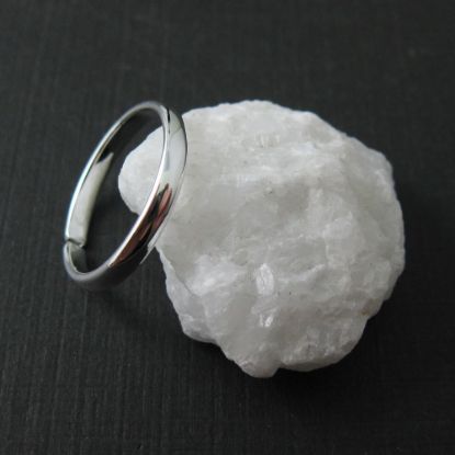 Wholesale 925 Sterling Silver Smooth Single Band Ring - Adjustable (1 piece)