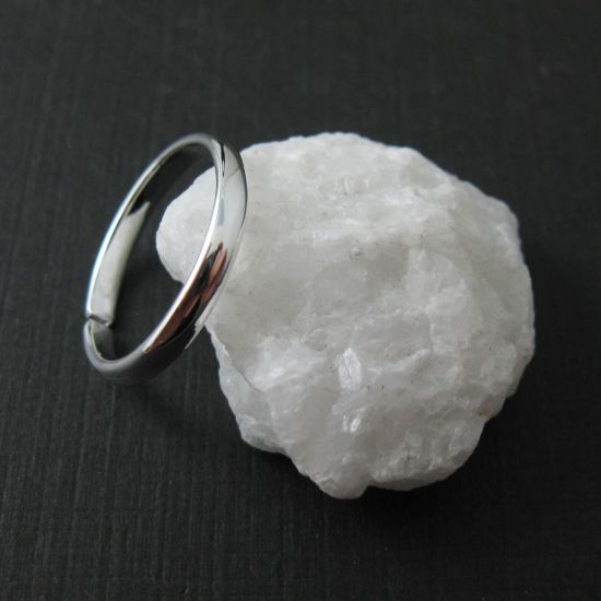 Wholesale 925 Sterling Silver Smooth Single Band Ring - Adjustable (1 piece)