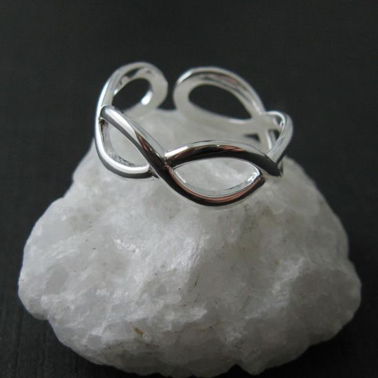 Wholesale 925 Sterling Silver Infinity Knot Ring - Adjustable (1 piece)