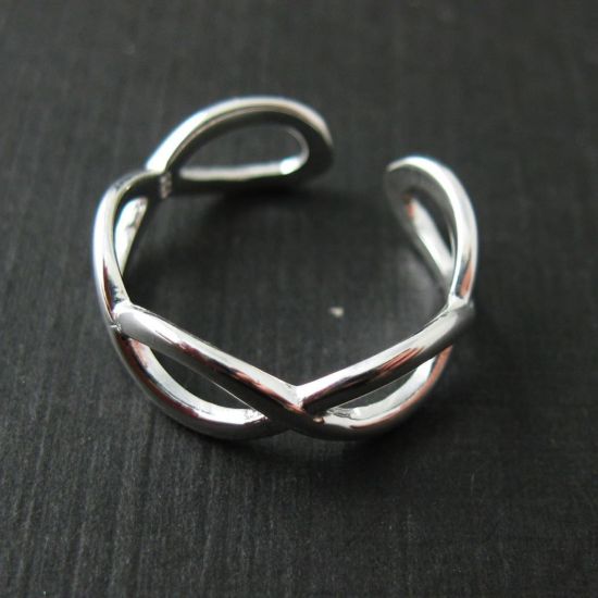 Wholesale 925 Sterling Silver Infinity Knot Ring - Adjustable (1 piece)