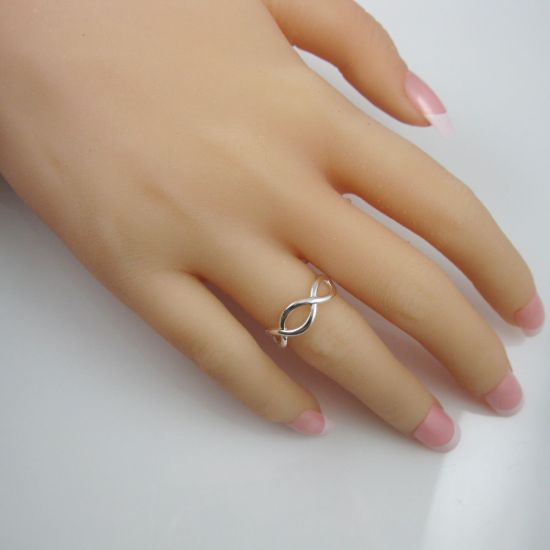Wholesale 925 Sterling Silver Infinity Knot Ring - Adjustable (1 piece)