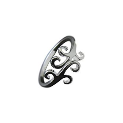 Wholesale 925 Sterling Silver Simple Silver Vine Ring - Adjustable (1 piece)