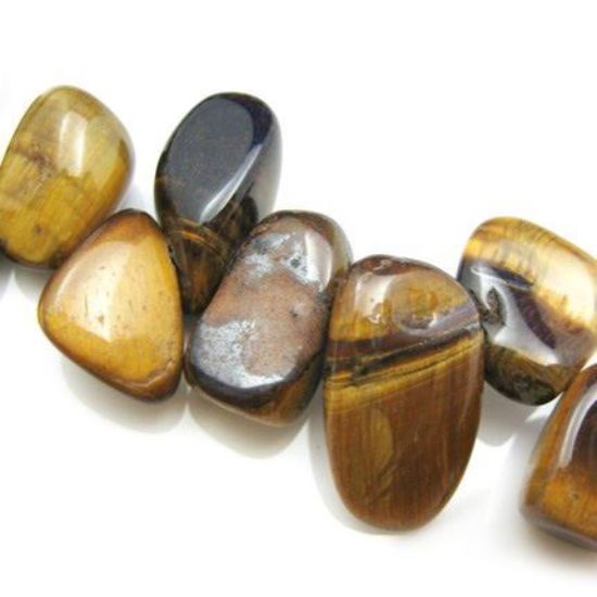 Wholesale Tiger's Eye Beads - 12mm Smooth Nuggets (Sold Per Strand)