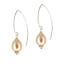 Wholesale Sterling Silver Sparkle Marquise Teardrop Freshwater Pearl Earrings