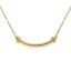Wholesale Gold Over Sterling Silver Smile Bar Necklace - 18"