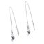 Wholesale Sterling Silver Flamingo Charm Threader Earrings (Sold Per Pair)