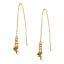 Wholesale Gold Over Sterling Silver Flamingo Charm Threader Earrings (Sold Per Pair)