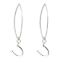 Wholesale Sterling Silver Horseshoe Charm Marquise Earrings (Sold Per Pair)