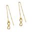 Wholesale Gold Over Sterling Silver Infinity Charm Threader Earrings (Sold Per Pair)