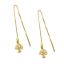 Wholesale Gold Over Sterling Silver Tree Silhouette Charm Threader Earrings (Sold Per Pair)