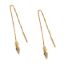 Wholesale Gold Over Sterling Silver Spike Charm Threader Earrings (Sold Per Pair)