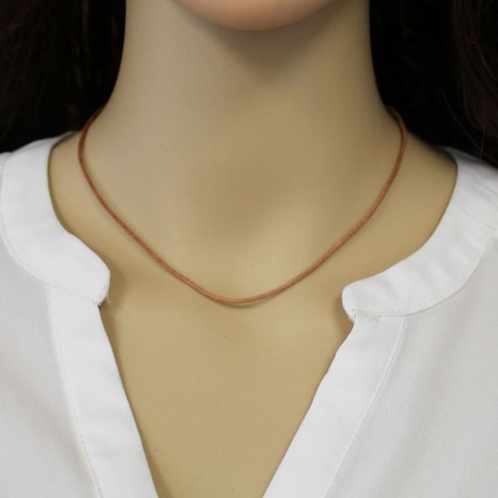 Wholesale Brown Leather Cord Necklace - 1.5mm