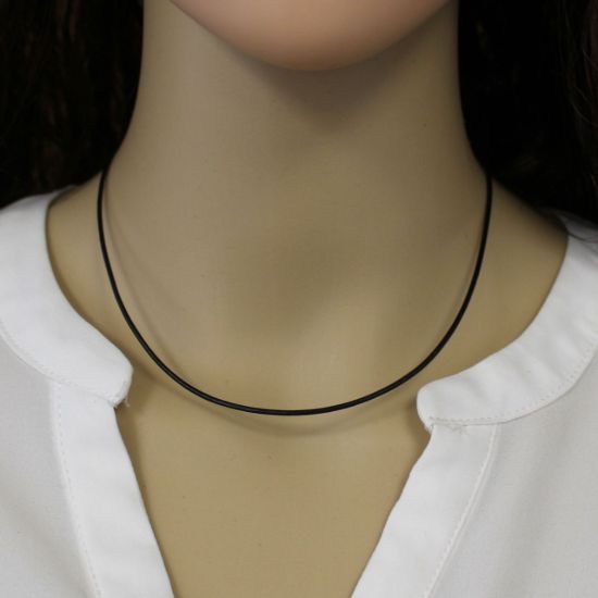 Dark Brown Leather Cord Necklace - 1.5mm