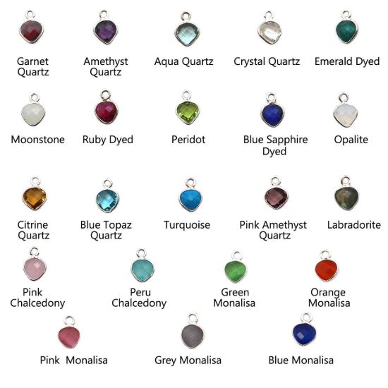 Wholesale Sterling Silver Long Chain and Gemstone Dangle Earrings (Sold Per Pair)