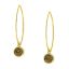 Wholesale Gold Over Sterling Silver Marquise Gold Druzy Earrings (Sold Per Pair)