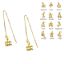 Wholesale Gold Over Sterling Silver Zodiac Charm Threader Earrings (Sold Per Pair)