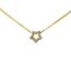 Wholesale Gold Over Sterling Silver CZ Stone Star Charm Necklace -16"