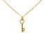 Wholesale Gold Over Sterling Silver Heart Key Charm Necklace -16"