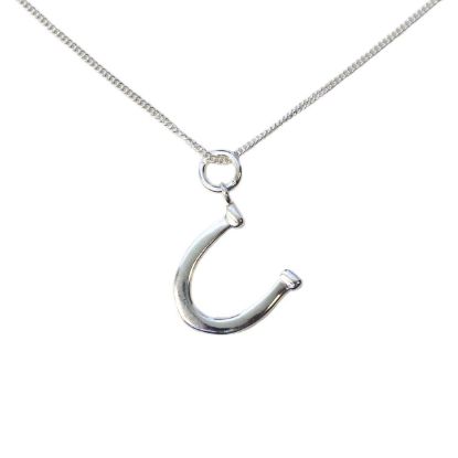 Wholesale Sterling Silver Horseshoe Charm Necklace -16"