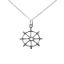 Wholesale Sterling Silver Nautical Boat Wheel Charm Necklace - 16"