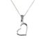 Wholesale Sterling Silver Classic Heart Charm Necklace - 16"