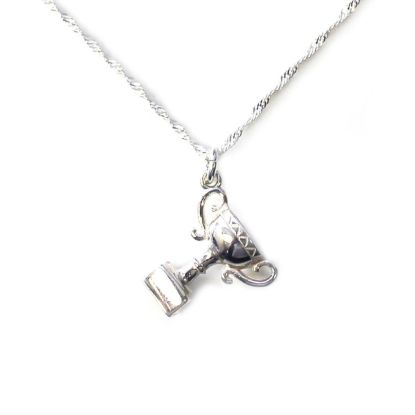 Wholesale Sterling Silver Trophy Charm Necklace - 18"