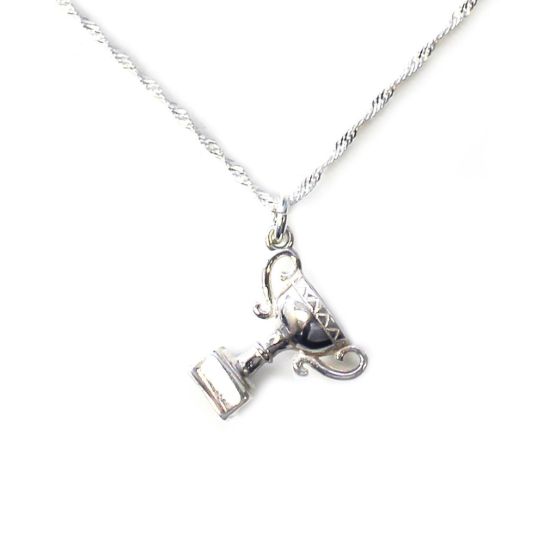 Wholesale Sterling Silver Trophy Charm Necklace - 18"