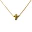Wholesale Gold Over Sterling Silver Tiny Cross Charm Necklace - 16"