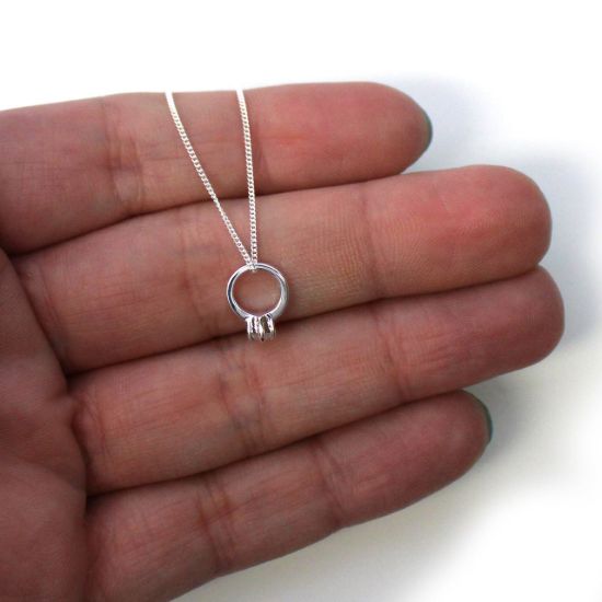 Wholesale Sterling Silver Promise Ring Charm Necklace - 16"
