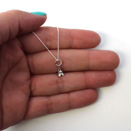 Wholesale Sterling Silver Eiffel Tower Charm Necklace - 16"