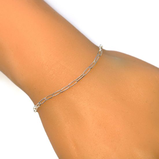 Wholesale Sterling Silver Sunflower Charm Long Box Chain Bracelet - 7.5"