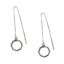 Wholesale Sterling Silver Octagon Charm Threader Earrings (Sold Per Pair)