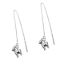 Wholesale Sterling Silver Christmas Reindeer Charm Threader Earrings (Sold Per Pair)