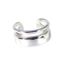 Wholesale Sterling Silver Thick and Thin Double Band Adjustable Ring (1 piece)