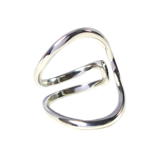 Wholesale Sterling Silver Unique Big Open Band Ring - Adjustable (1 piece)