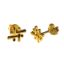 Wholesale Gold Over Sterling Silver Hashtag Earring Studs - 7x10mm (1 pair)