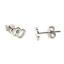 Wholesale Sterling Silver Linked Hearts Earring Studs  (1 pair)
