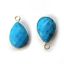 Wholesale Bezel Gemstone Pendant -Sterling Silver Bezel Gemstone 10x14mm Faceted Small Teardrop - Turquoise