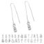 Wholesale Sterling Silver Initial Charm Threader Earrings (Sold Per Pair)